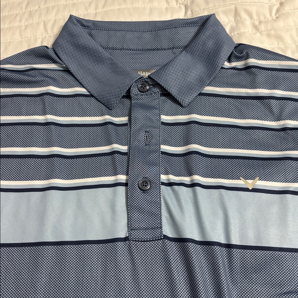Callaway Navy and White Patterned Golf Polo - Picture 4 of 4